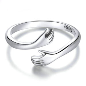 925 Sterling Silver Hug Ring Silver Color
